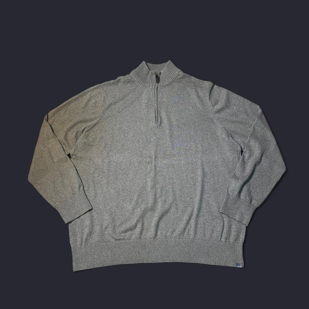 Eddie Bauer Men’s 1/4 Zip Cotton Cashmere Sweater XL